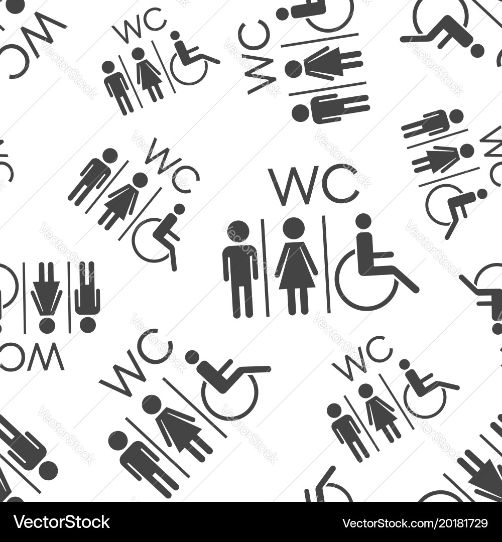 Wc toilet seamless pattern background business Vector Image