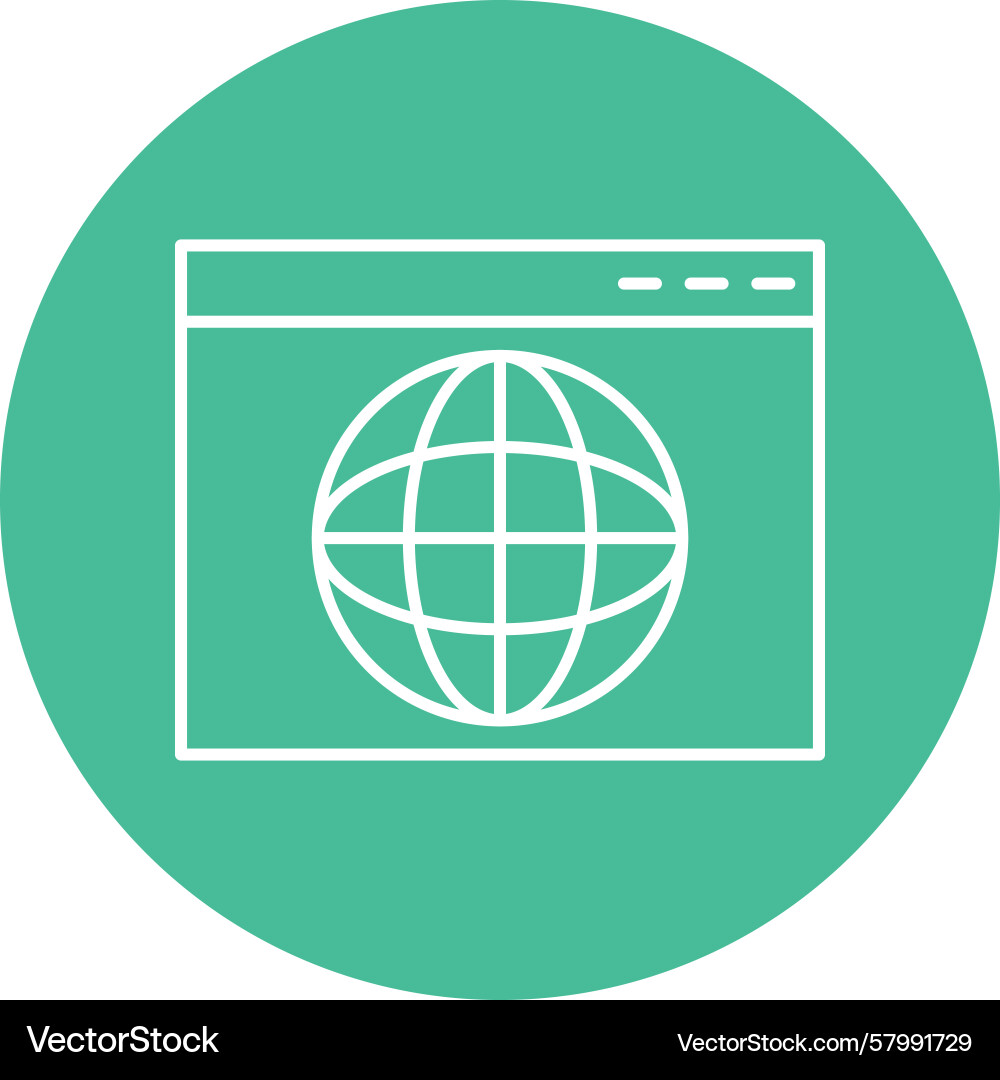 Web browser line multi circle Vector Image