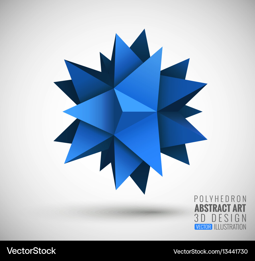 Abstract explosion polyhedron Abstract explosion polyhedron vector image