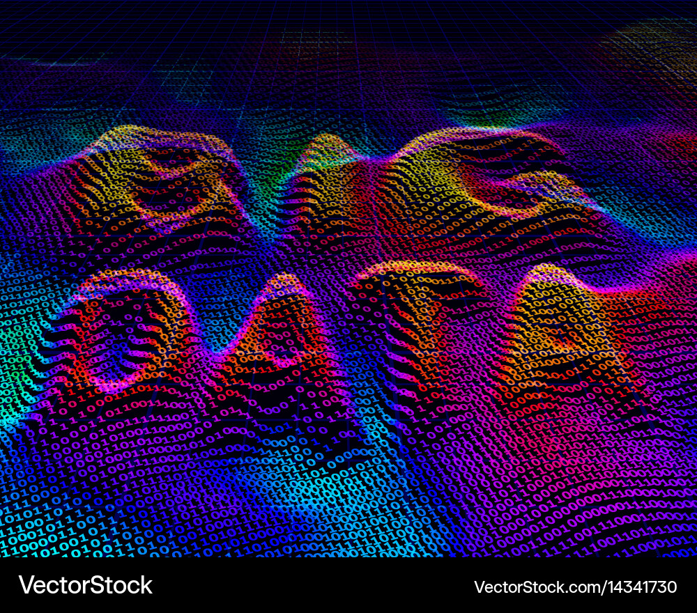 Big Data binärer Code Hintergrund vektorbild