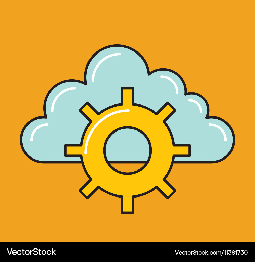 Cloud computing data storage Vector Image
