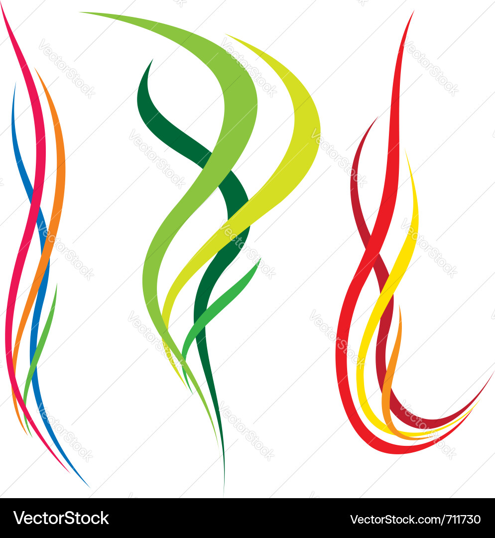 Dynamic Curved Lines Vector Image
