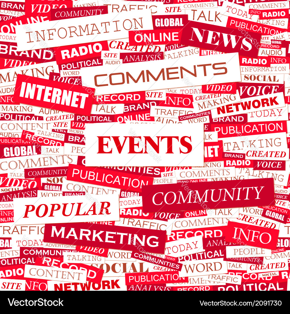 Event Word Cloud Vektorbild