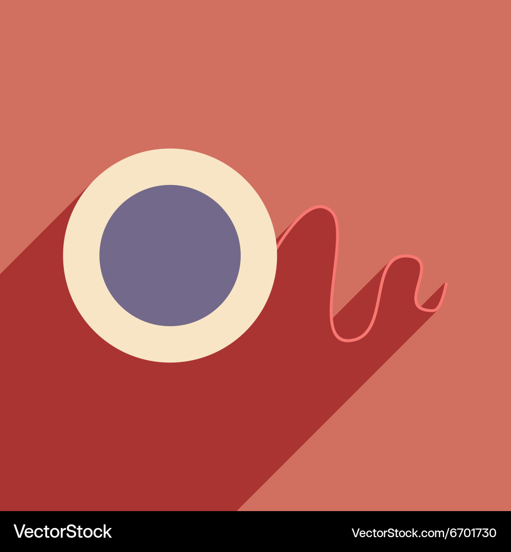Flat with shadow icon and mobile application vector image