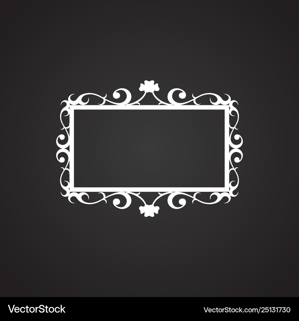 Frame icon on background for graphic and web Vector Image