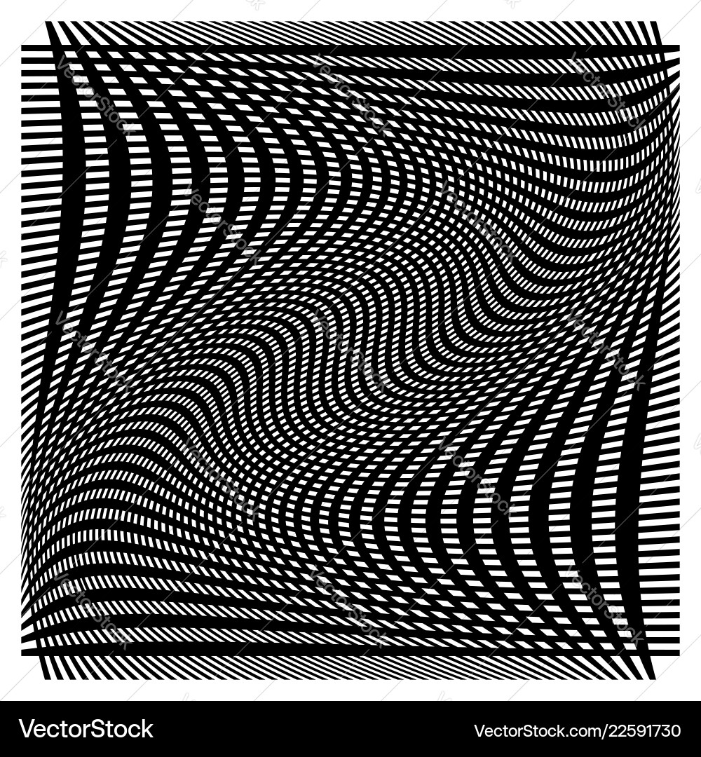 Grid mesh with deformation warp effect - set Grid mesh with deformation warp effect - set vector image