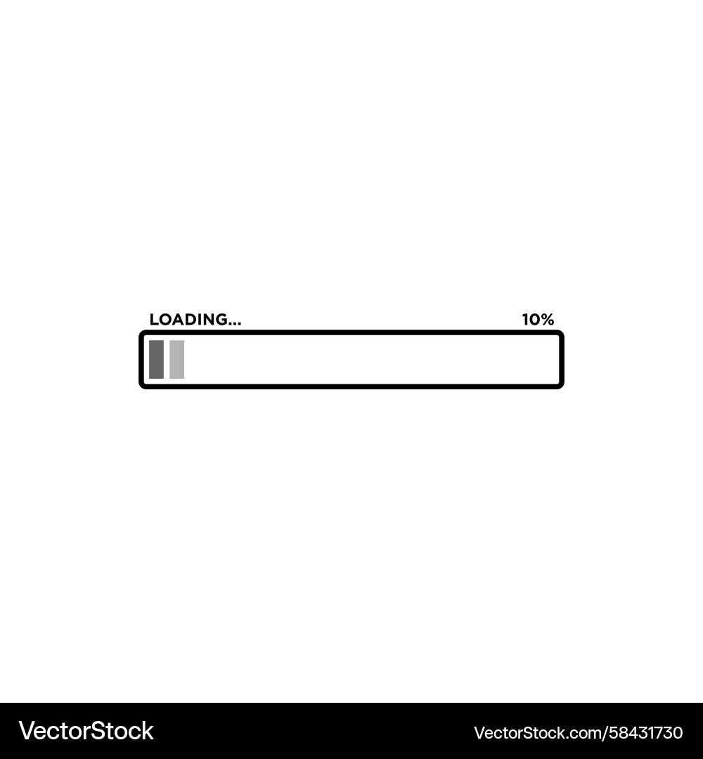 Loading Progress Bar Icon Vector Image