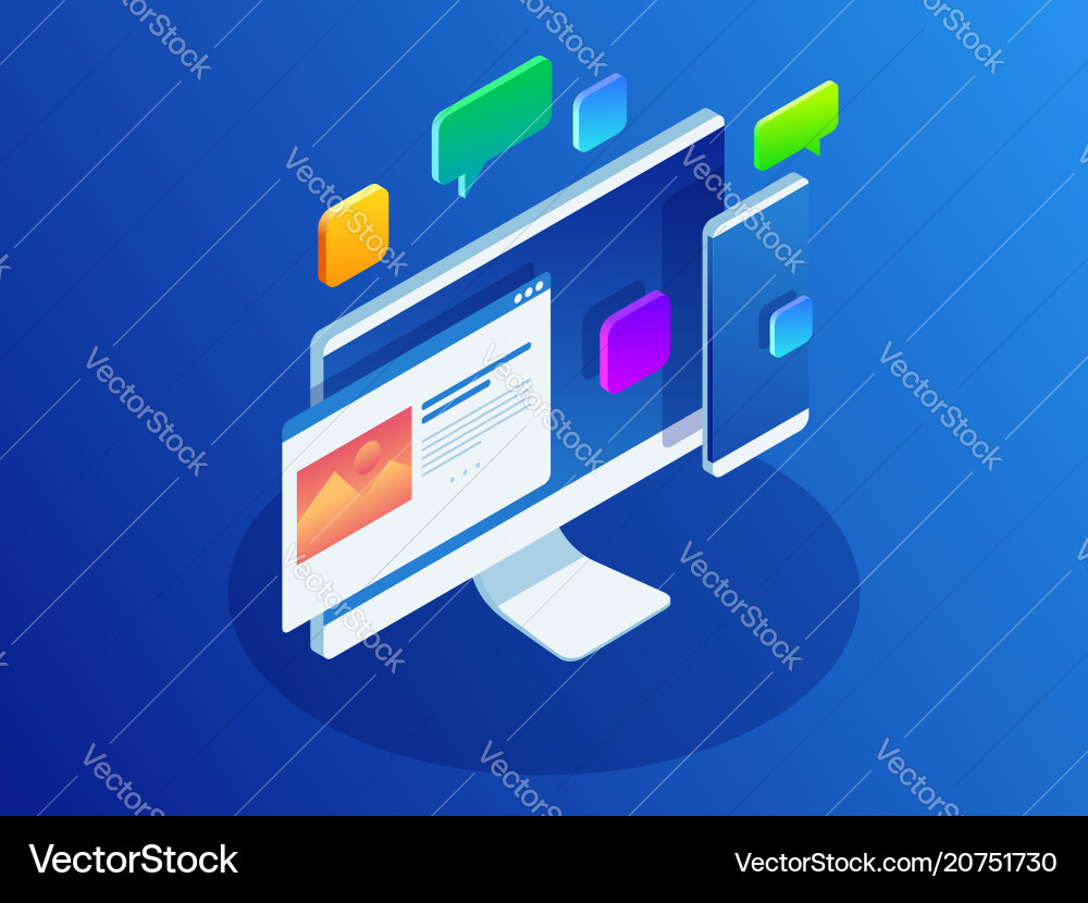 Modern Coding Technologies vector image