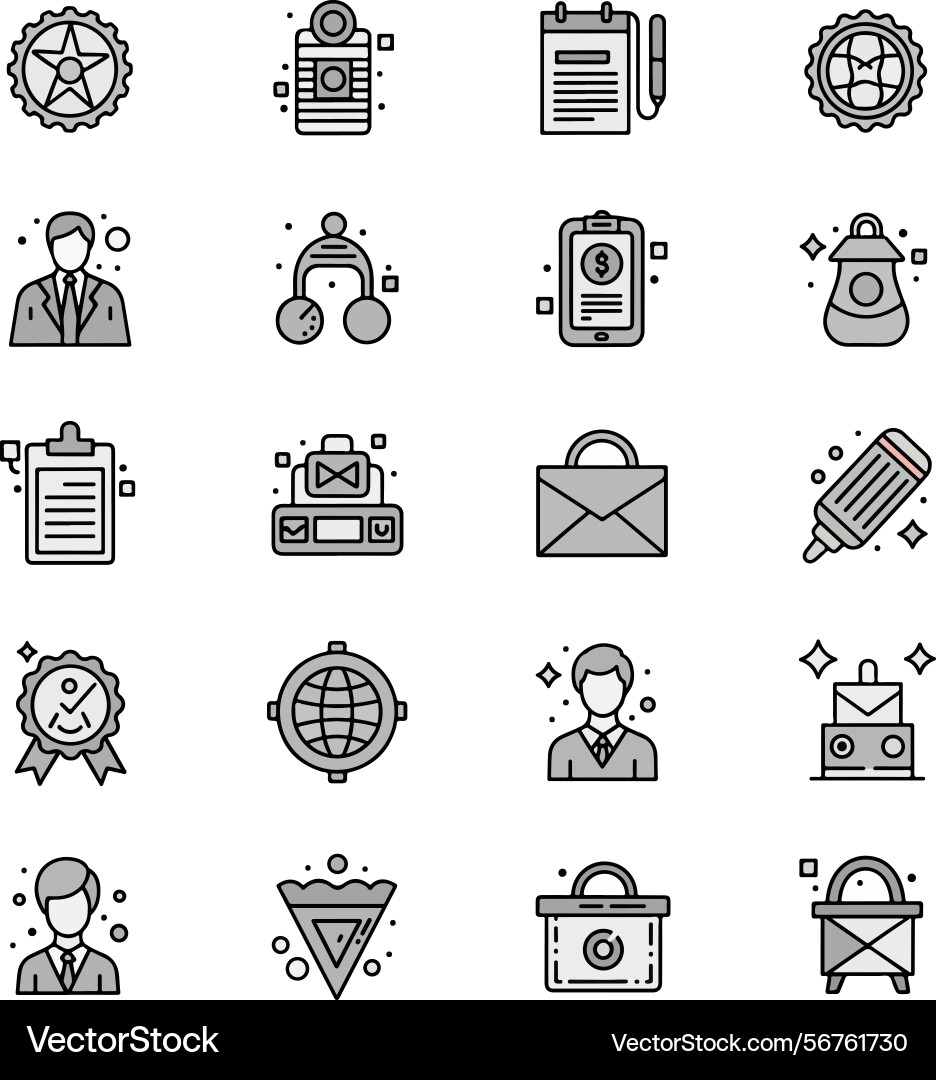 Modern ui ux icons and business concepts Modern ui ux icons and business concepts vector image