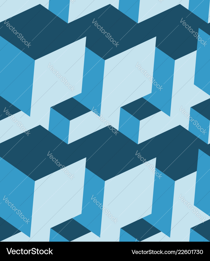 Monochrome 3D Cube Pattern vector image