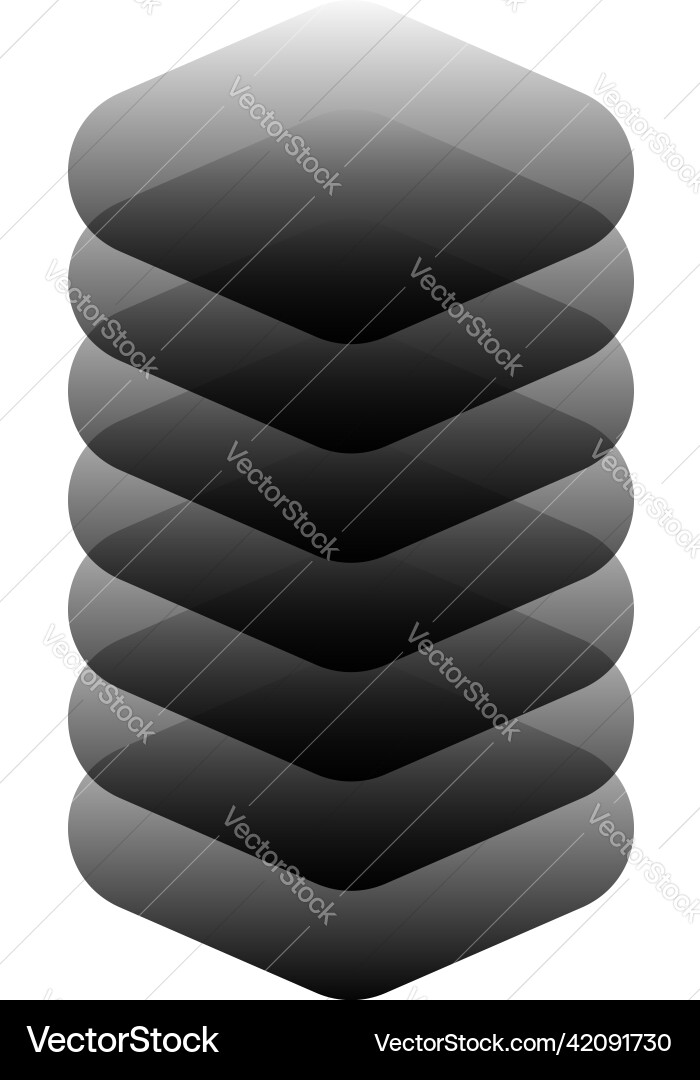 Multitier tiered layered stack block lot database Multitier tiered layered stack block lot database vector image