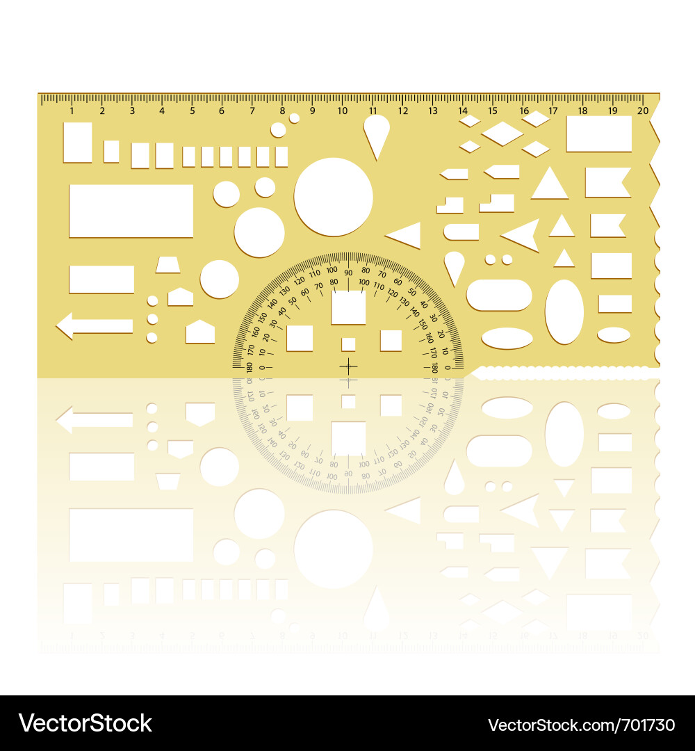 Protractor ruler Vector Image