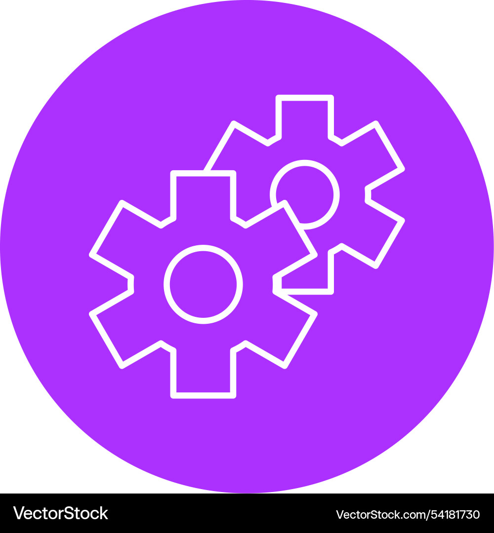 Setting line circle icon Vector Image
