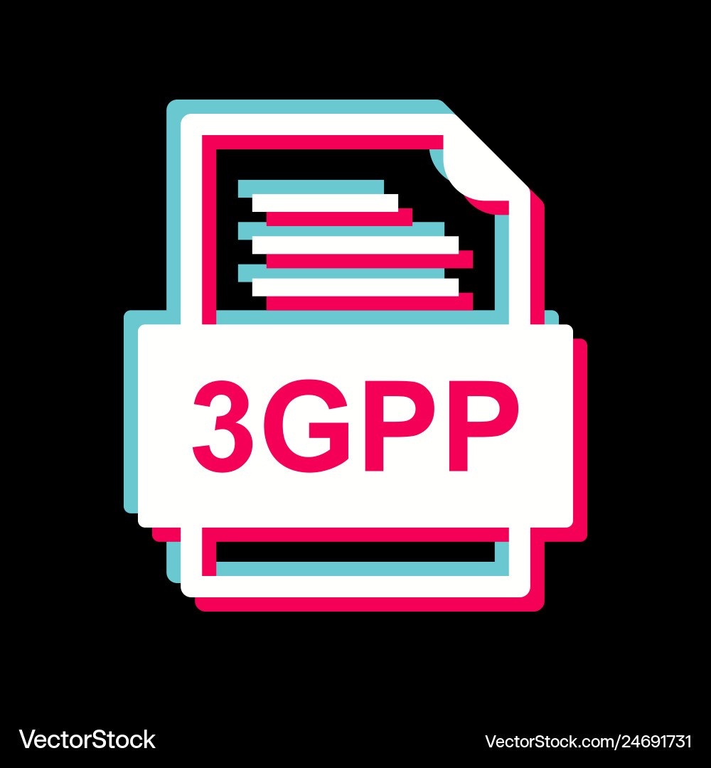 3gpp file document icon Vector Image