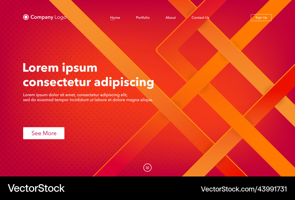 Abstract background website landing page template Abstract background website landing page template vector image