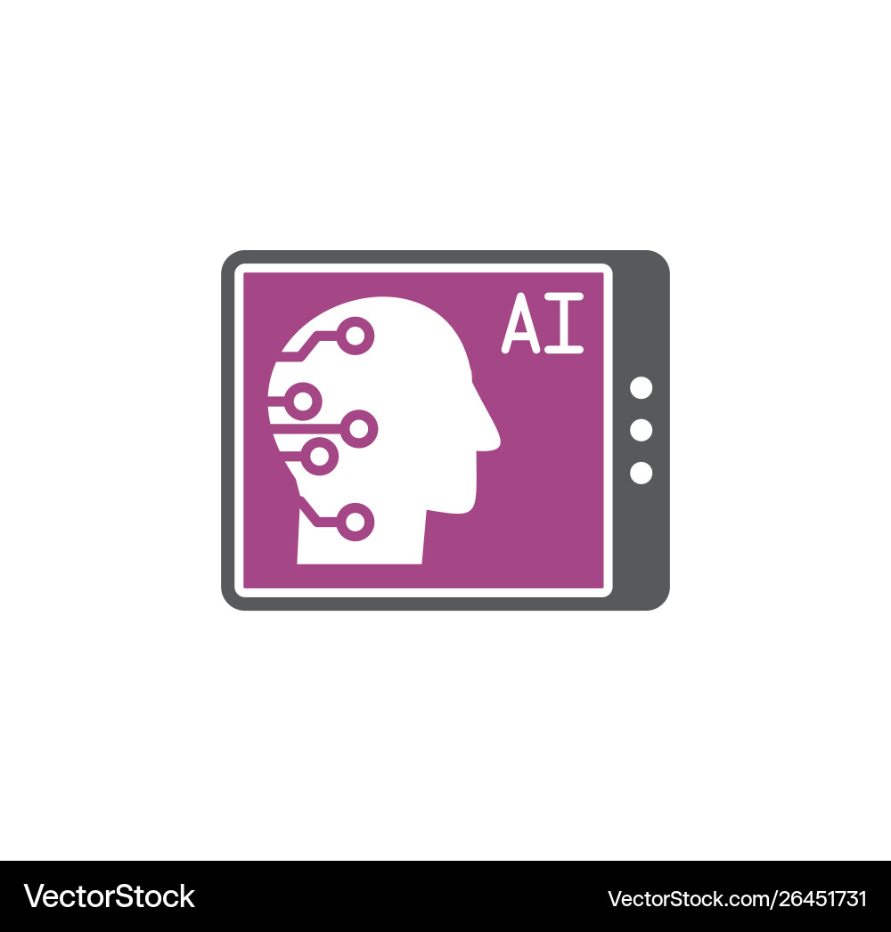 Artificial intelligence ai related icon Artificial intelligence ai related icon vector image