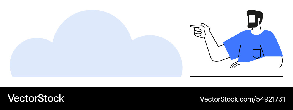 Cloud technology and user interaction concept Cloud technology and user interaction concept vector image