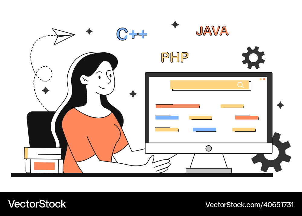 Concept of programming Concept of programming vector image