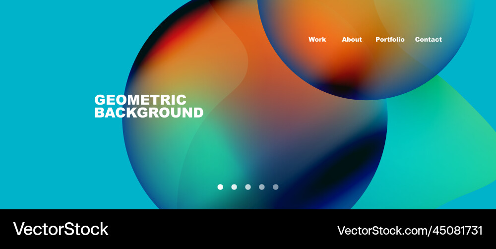 Flowing gradient colors and round elements Flowing gradient colors and round elements vector image