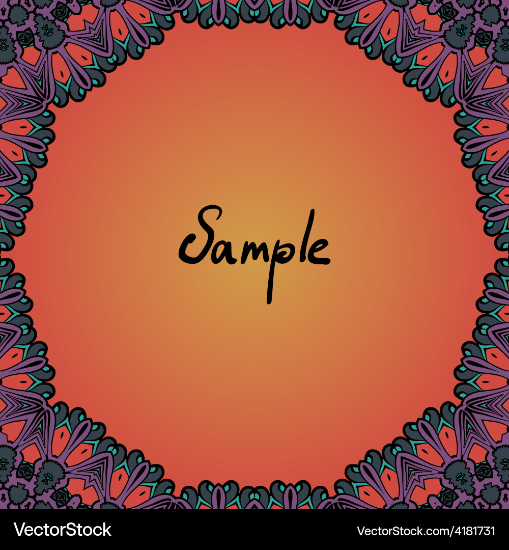 Frame for text in the indian style vector image