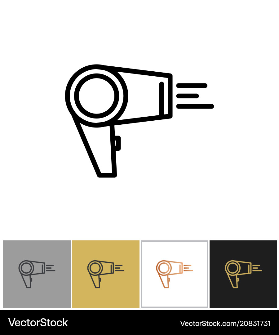 Hair dryer blowdryer icon hotel air blowing Hair dryer blowdryer icon hotel air blowing vector image