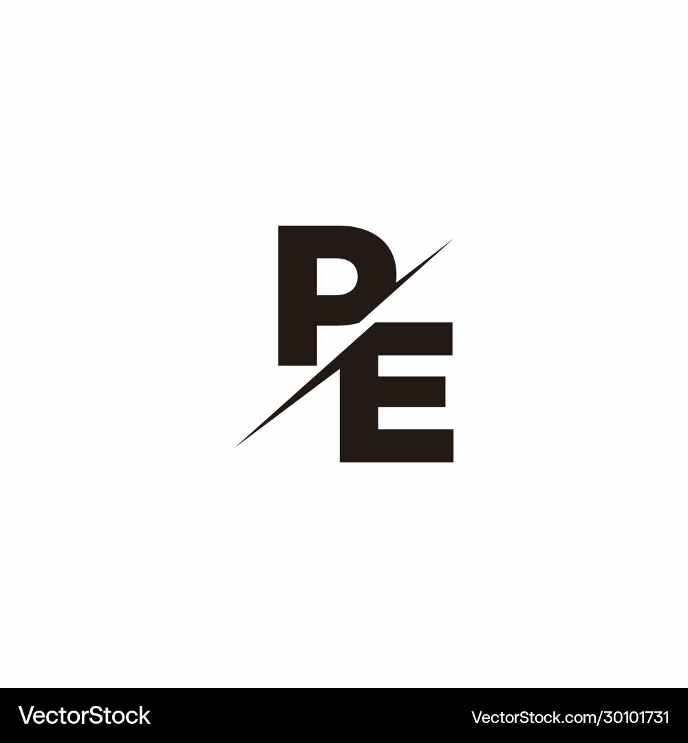Logo monogram slash concept with modern designs Vector Image