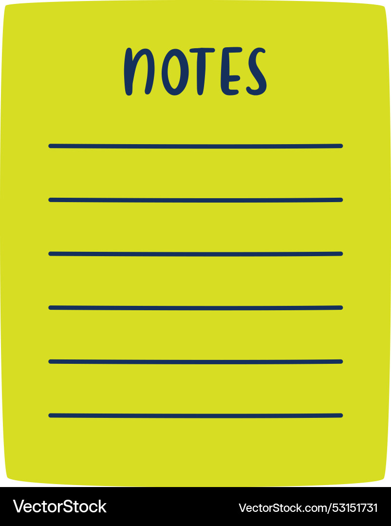 Notes sheet paper Vector Image