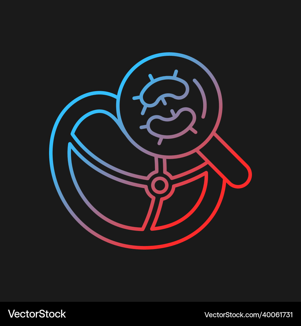 Pathogen testing gradient icon for dark theme Pathogen testing gradient icon for dark theme vector image