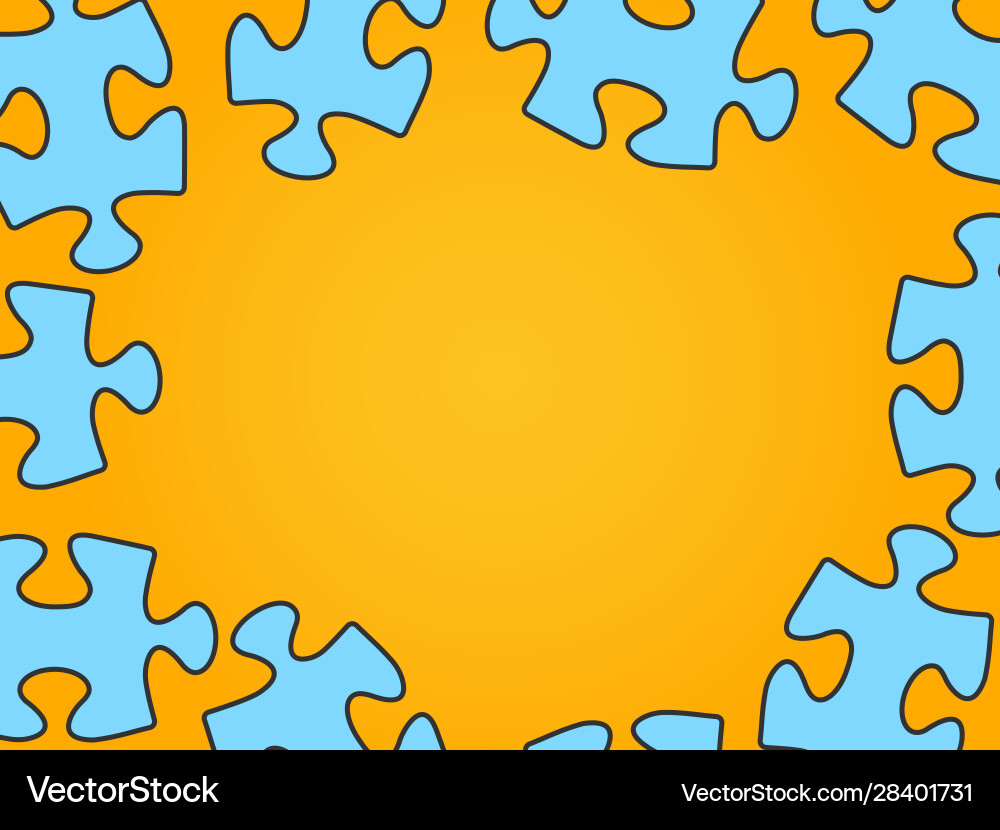Puzzle with indentation color Vector Image