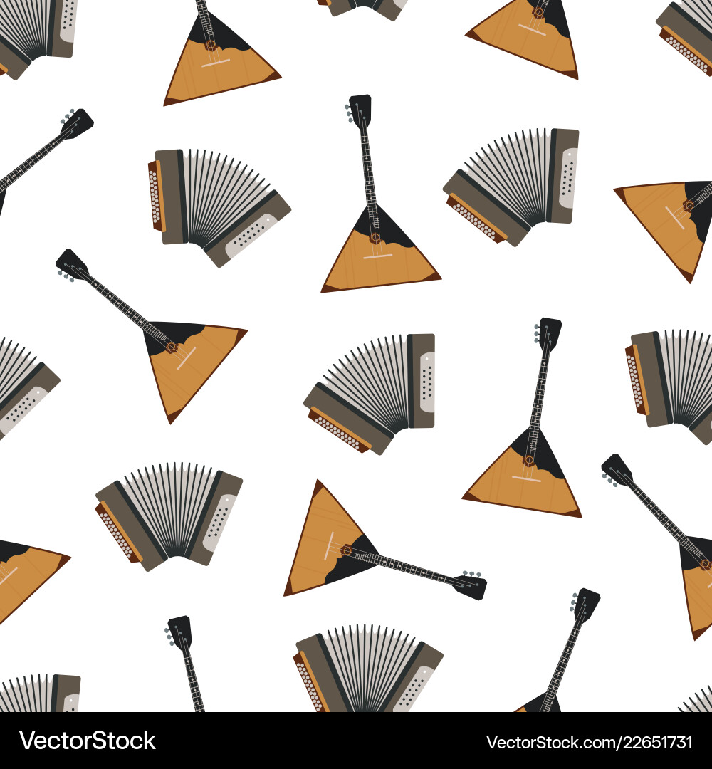 Russian musical instruments Russian musical instruments vector image