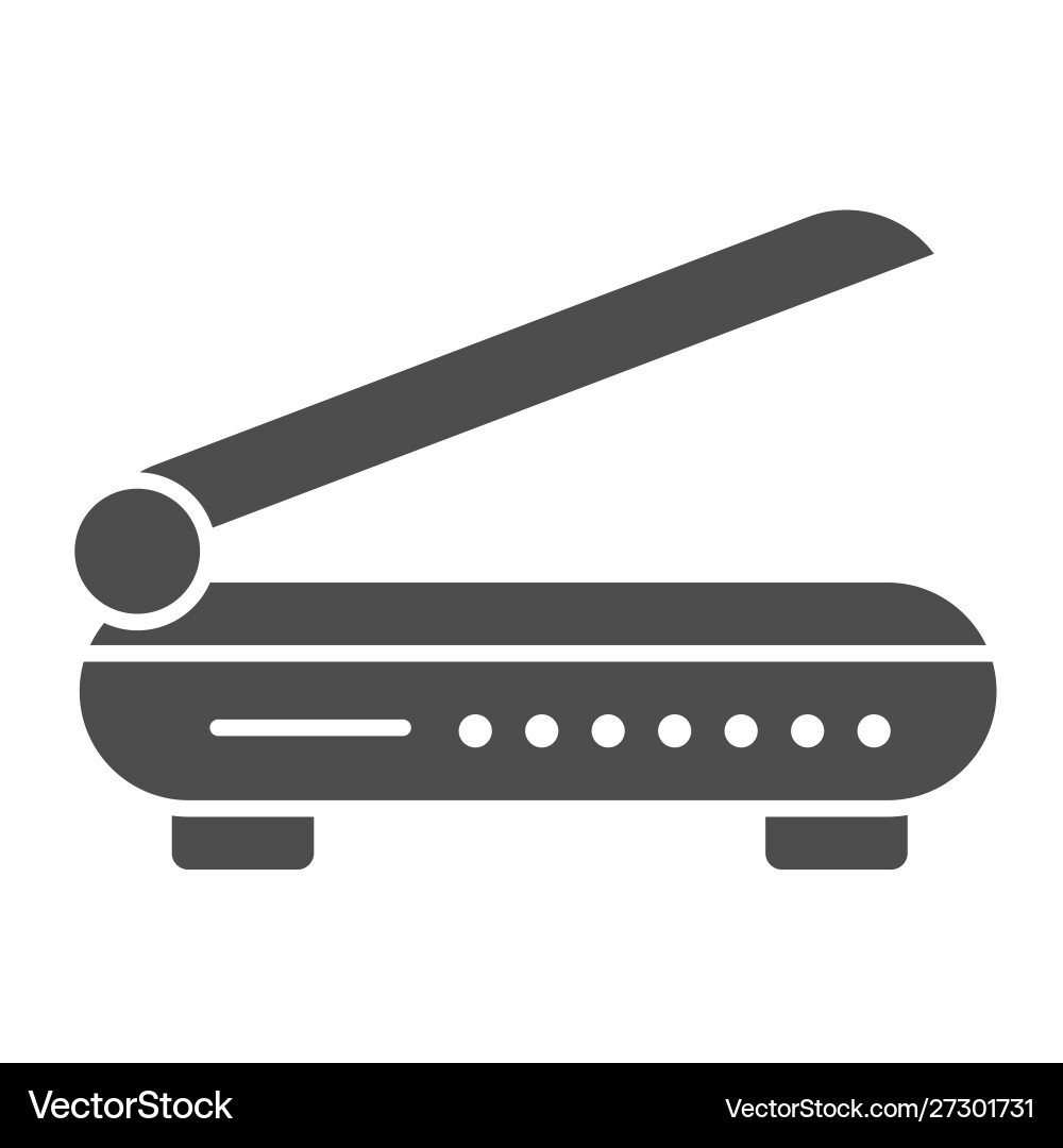 Scanner solid icon document scan Vector Image