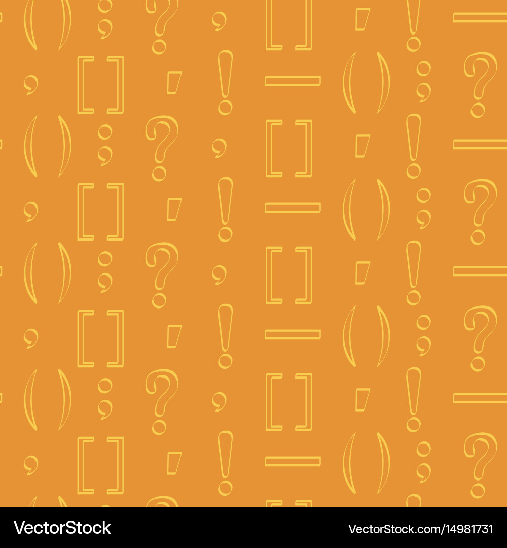 Seamless pattern with punctuation marks Vector Image