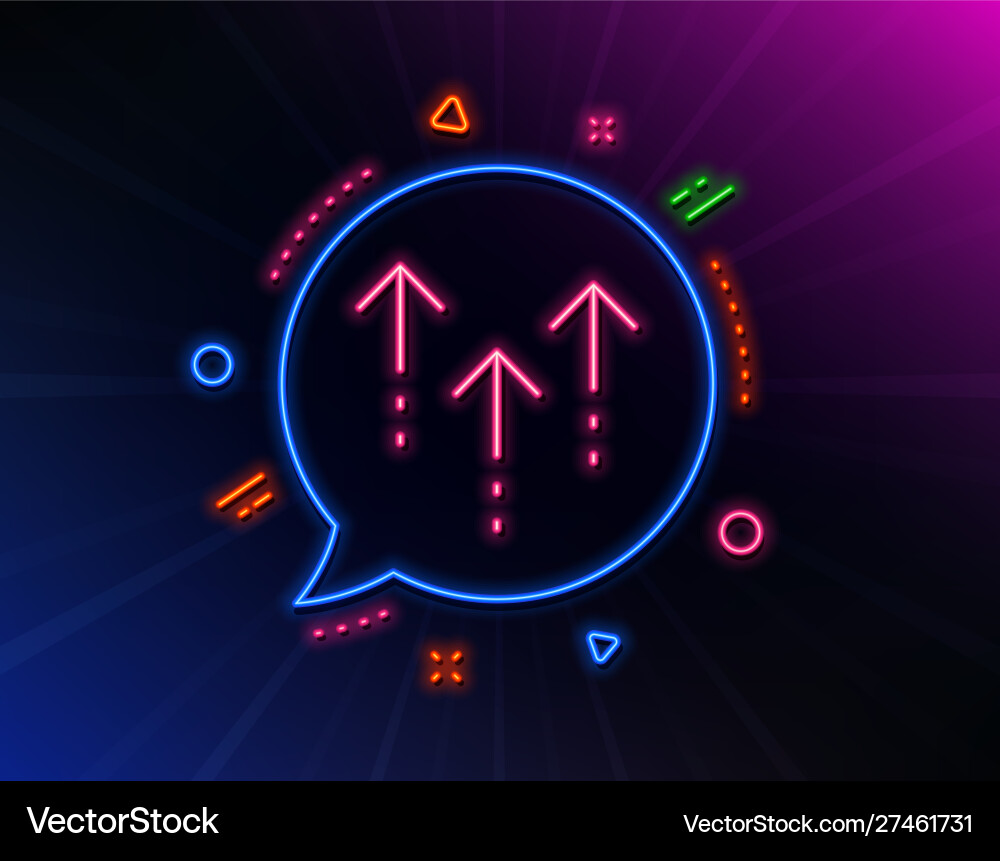 Swipe up line icon scrolling arrow sign landing Swipe up line icon scrolling arrow sign landing vector image