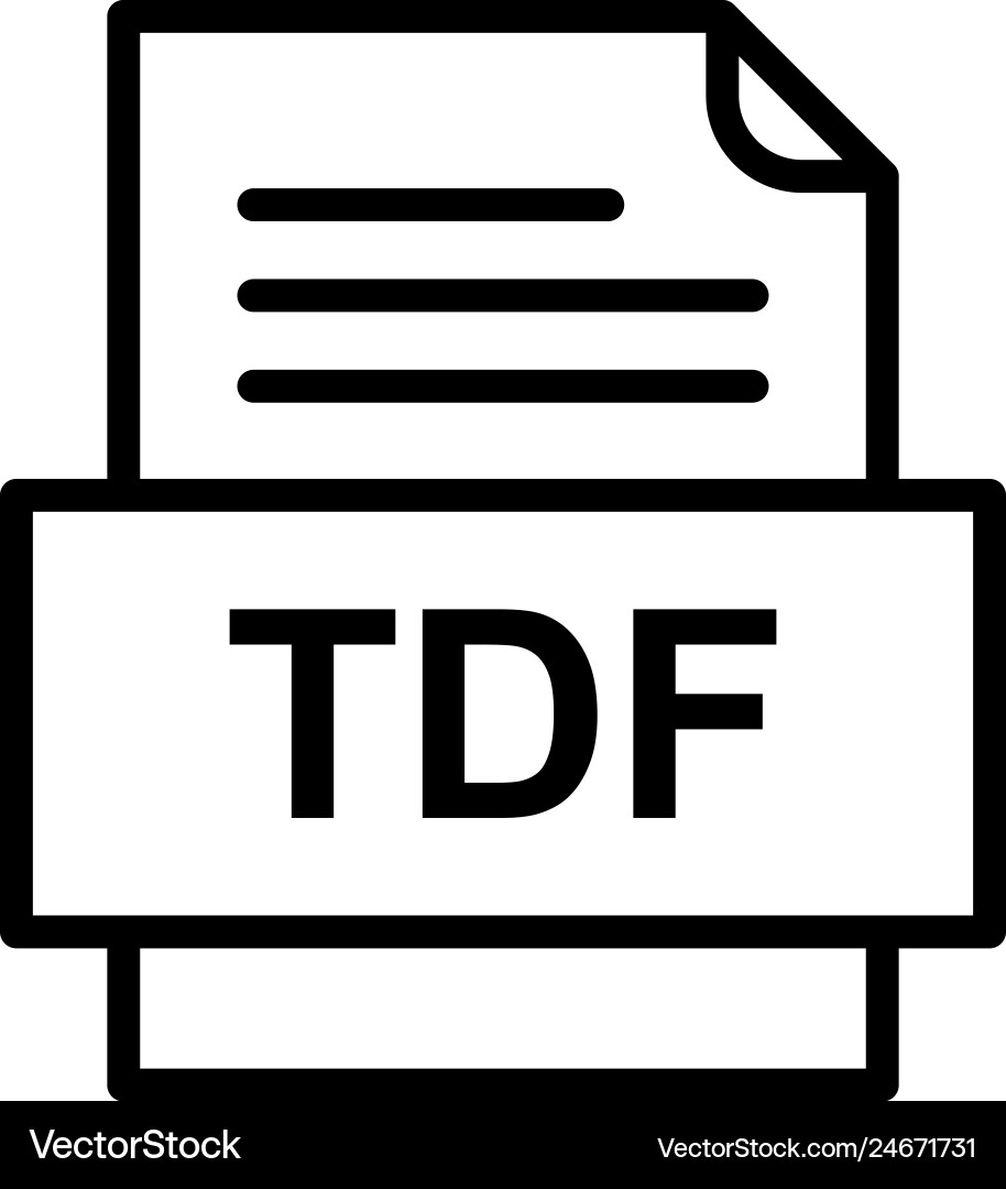 Tdf file document icon Vector Image