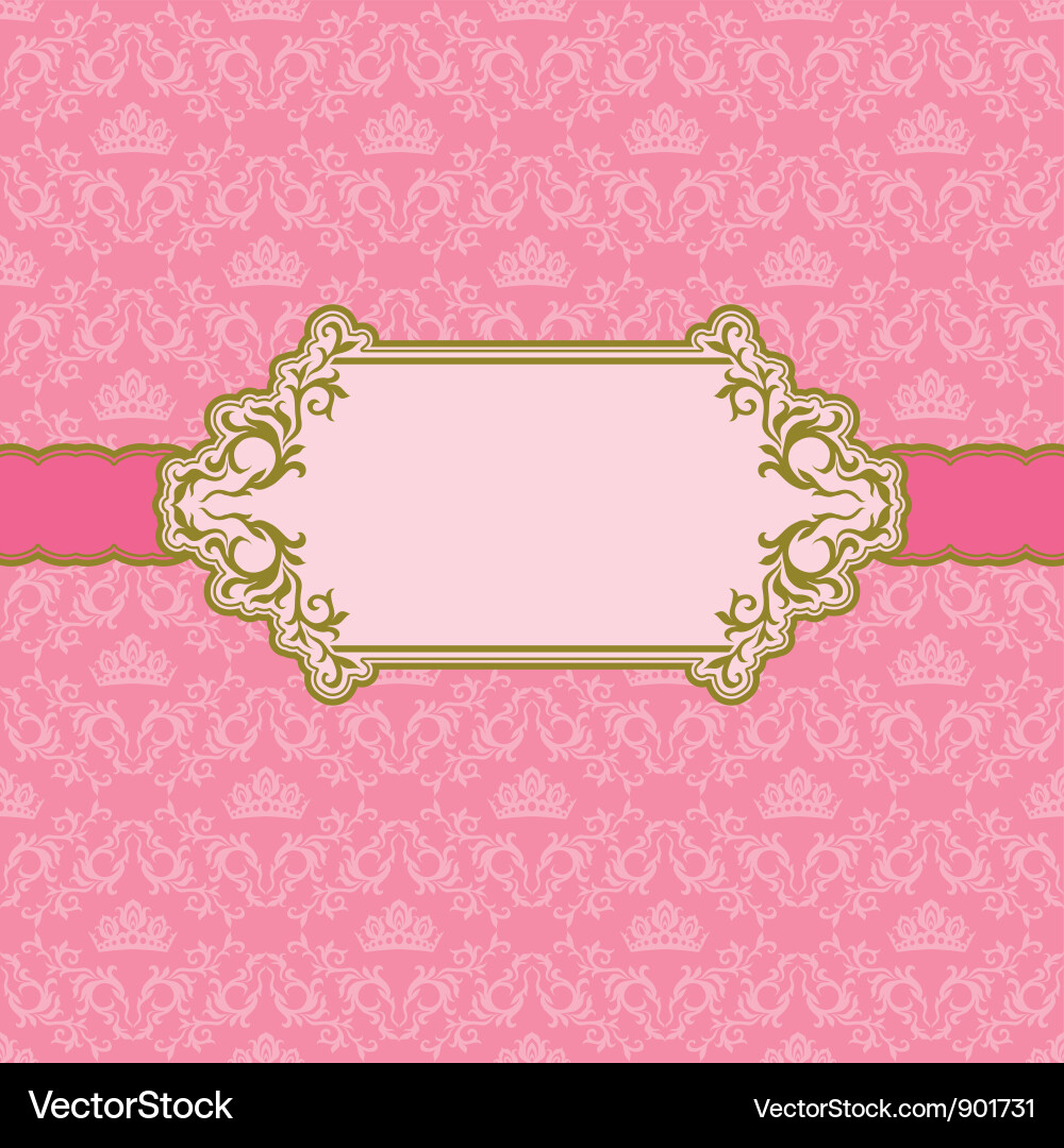 Template frame design for greeting card Vector Image