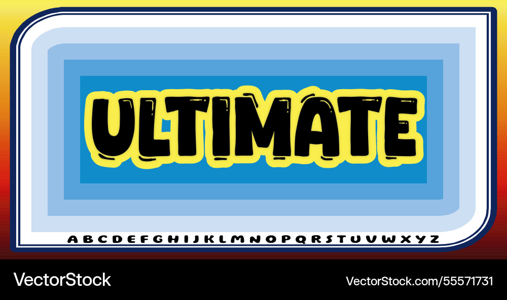 Text effects with editable colors and abstract Vector Image