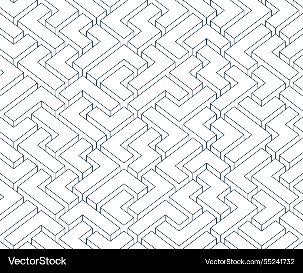 3d labyrinth seamless pattern abstract background 3d labyrinth seamless pattern abstract background vector image