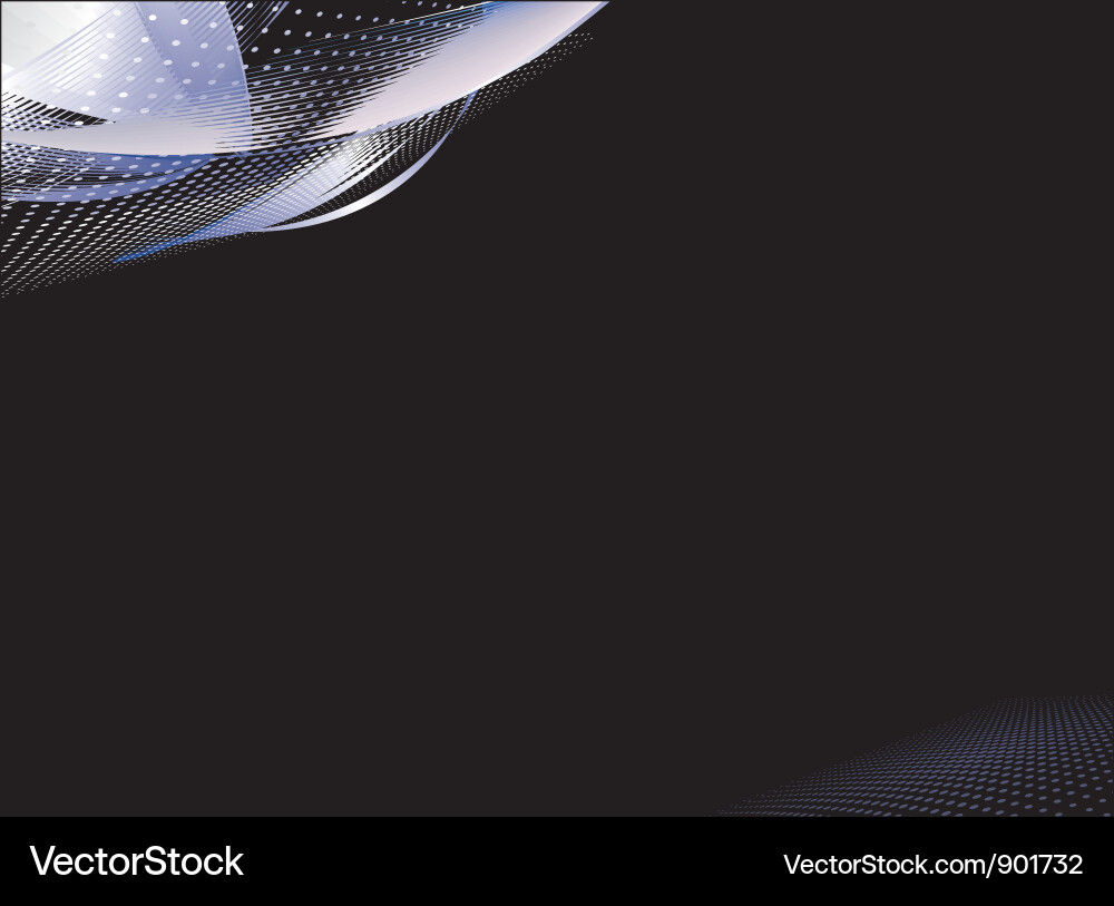 Black background with wavy lines Vector Image