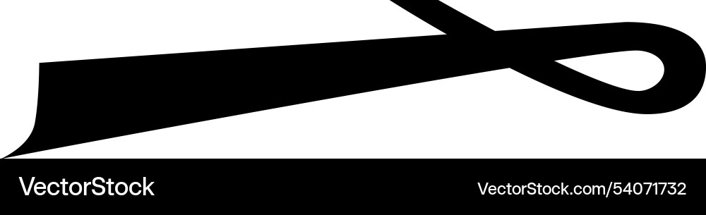 Black ribbon is forming a loop and lying Black ribbon is forming a loop and lying vector image