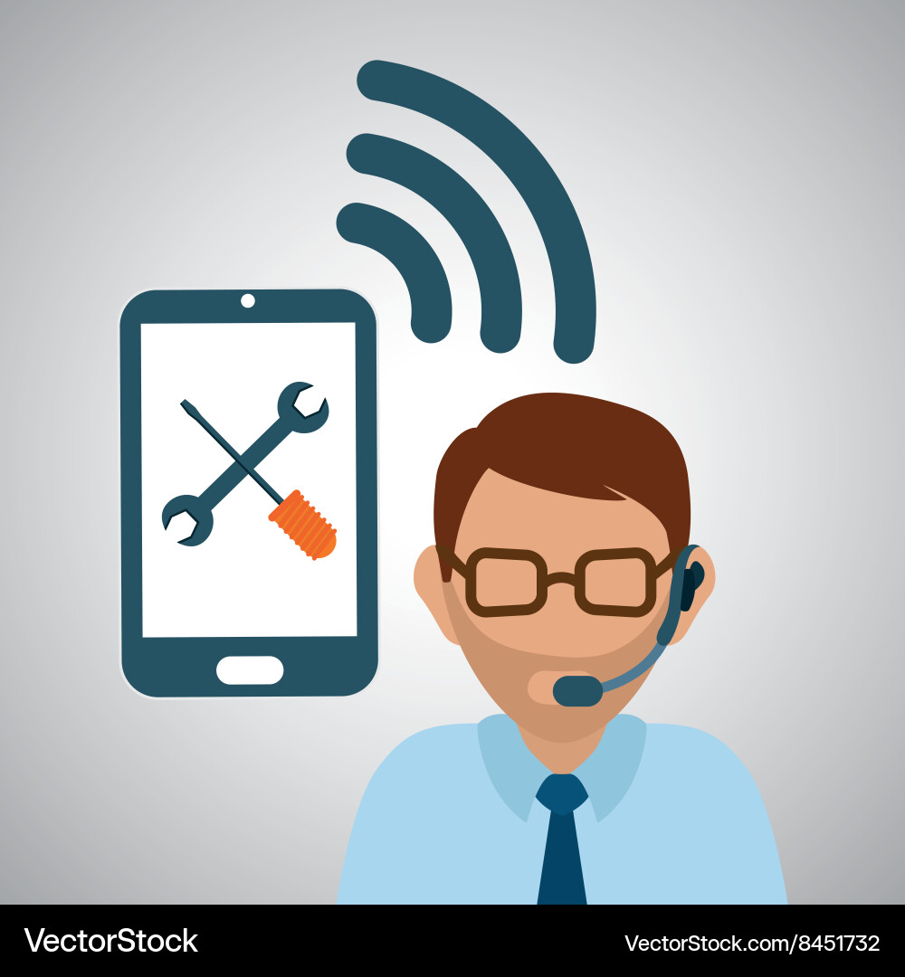 Design of call center editable Vector Image