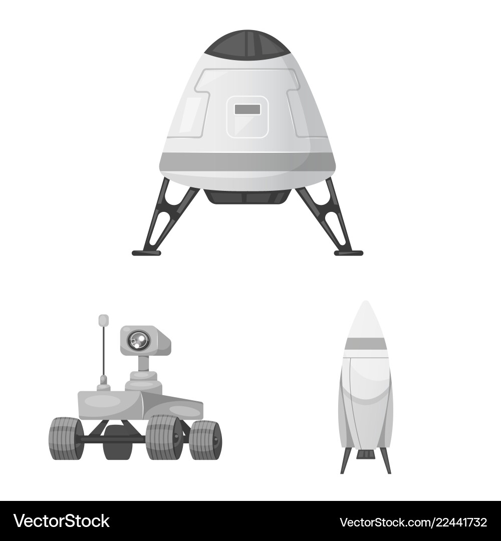 Design of mars and space symbol set Design of mars and space symbol set vector image