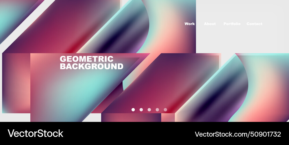 Glassmorphism geometric abstract background Vector Image