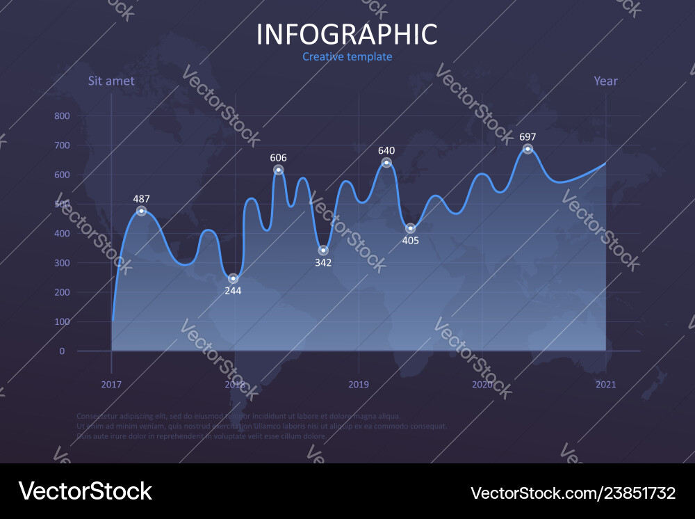 Infographic template with statistic graphs charts vector image