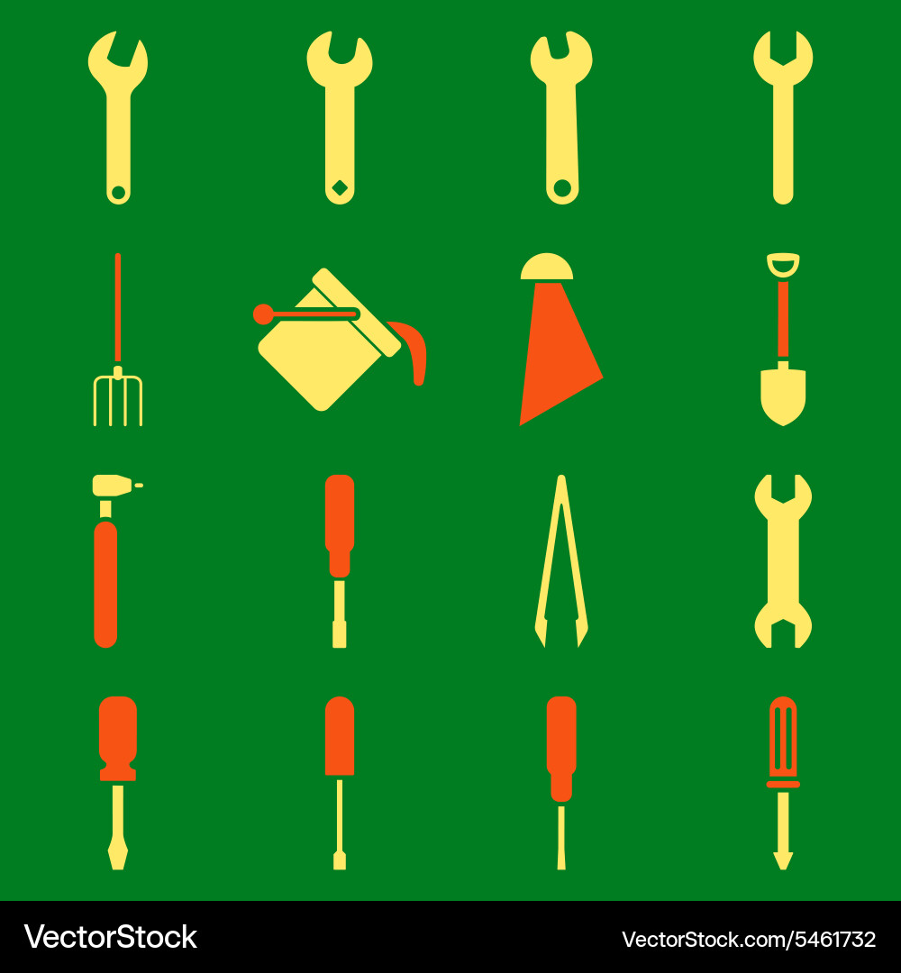 Instruments and tools icon set Vector Image