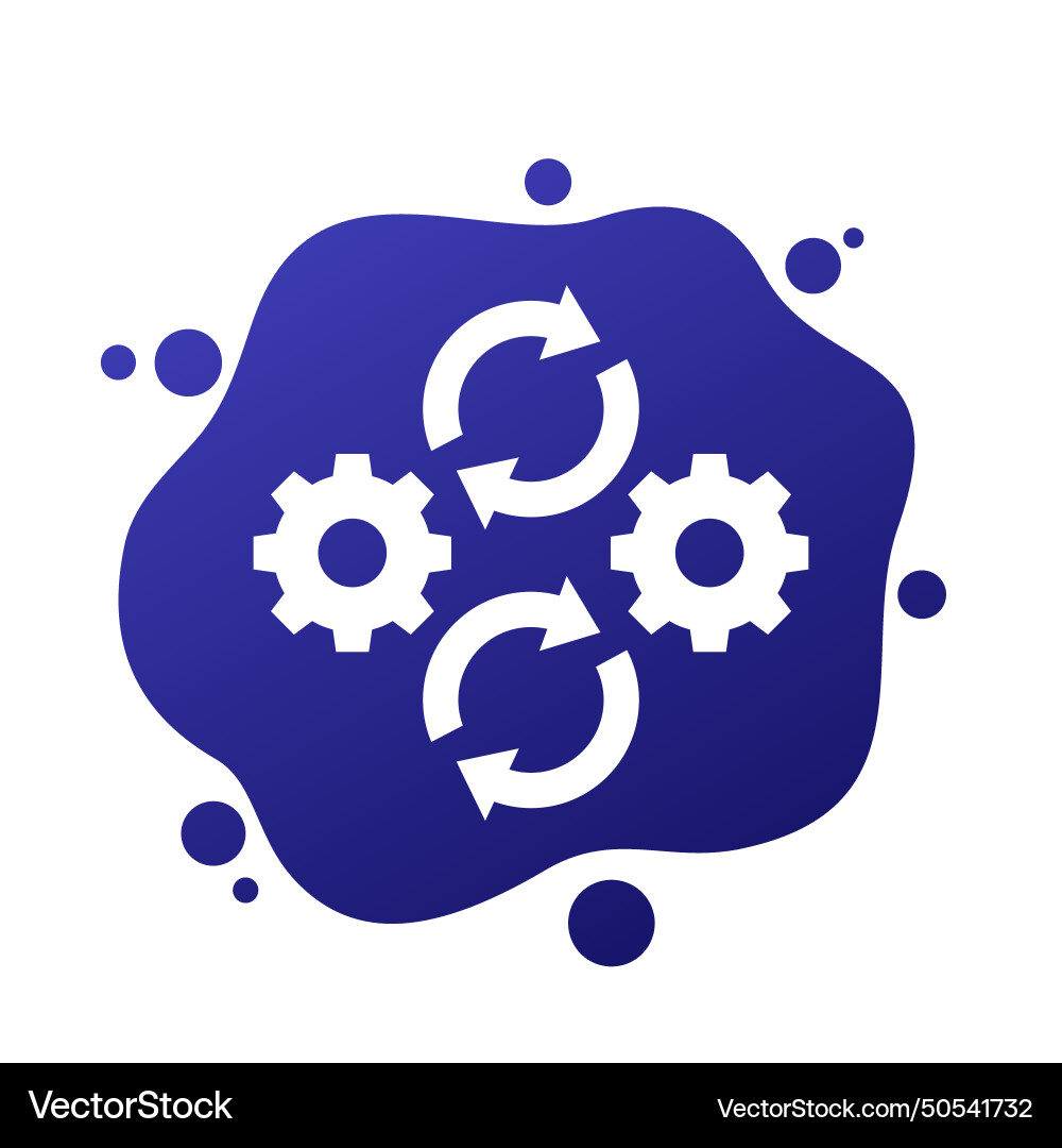 Iteration icon for apps and web vector image