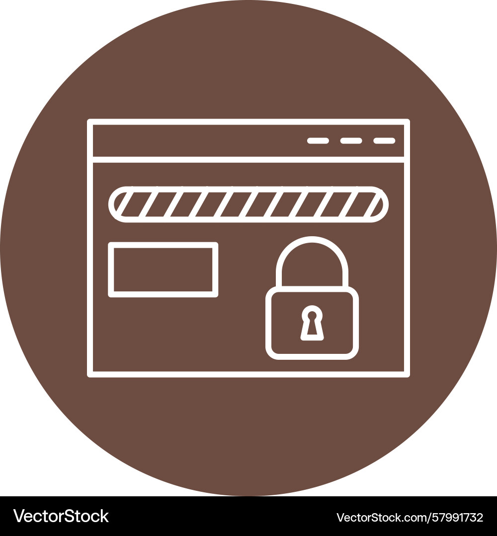 Lock line multi circle Vector Image