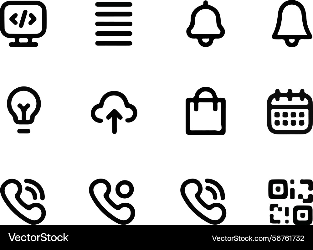Modern ui ux icons and business concepts Modern ui ux icons and business concepts vector image