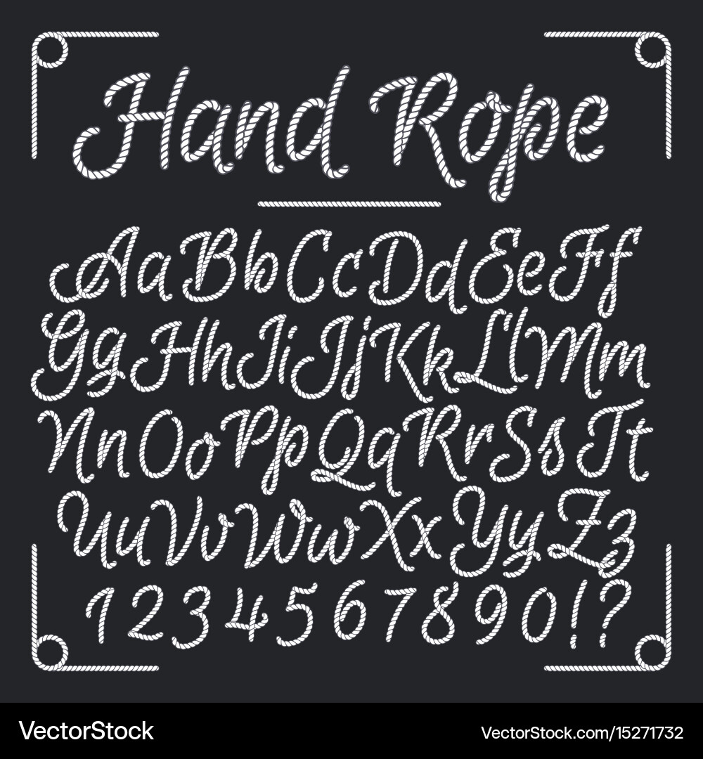Alphabet Rope Letter Vector Images (over 940)
