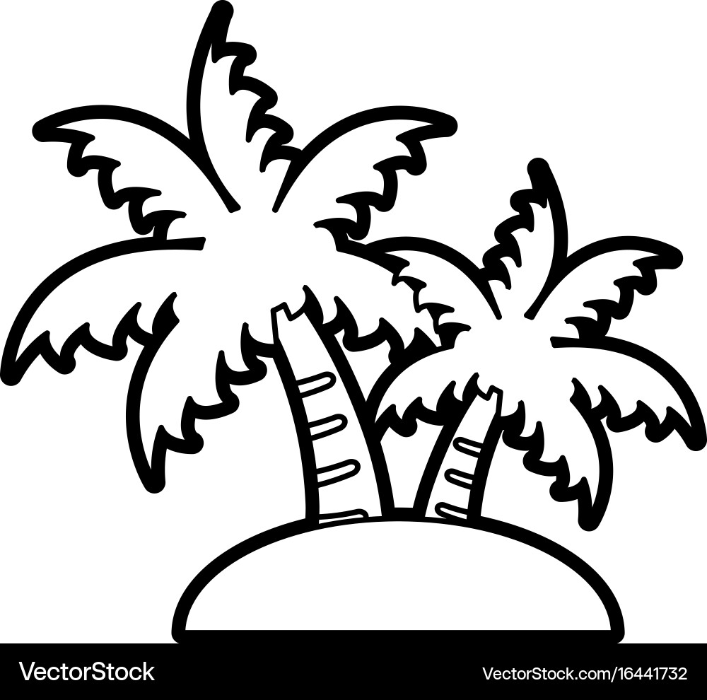 Palm tree icon image Vector Image
