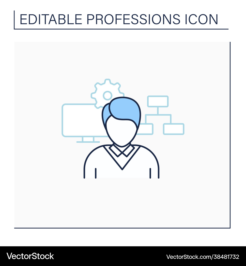 Programmer line icon Programmer line icon vector image